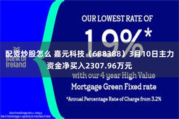 配资炒股怎么 嘉元科技（688388）3月10日主力资金净买入2307.96万元