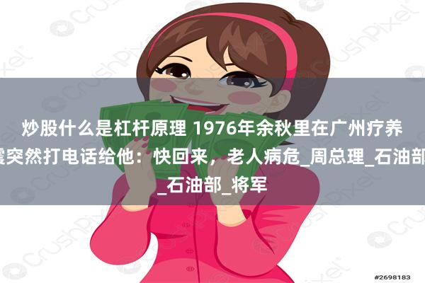 炒股什么是杠杆原理 1976年余秋里在广州疗养，王震突然打电话给他：快回来，老人病危_周总理_石油部_将军